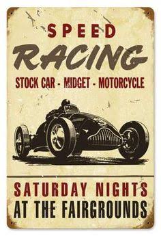Vintage-Rennplakat